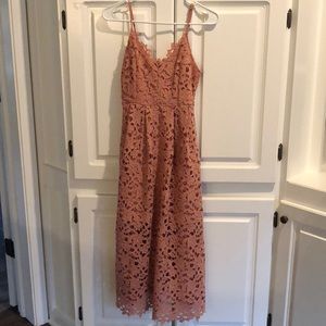 ASTR lace midi dress